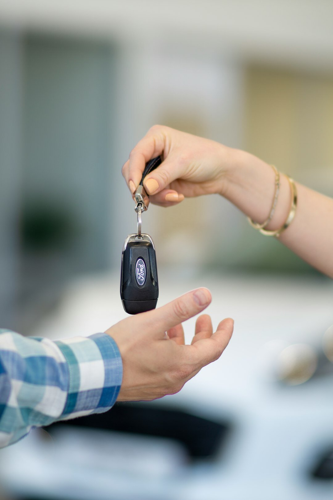 person selling used car