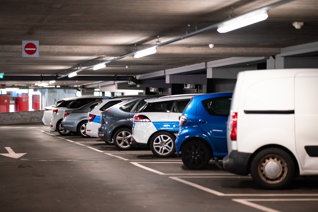 electric cars parked