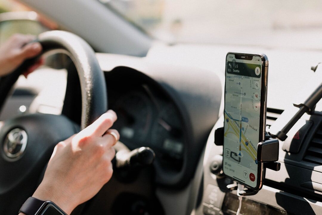 car sharing app on phone